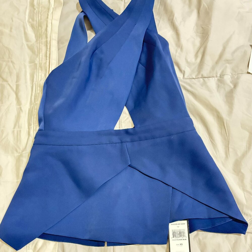 BCBG Blue Halter Top
